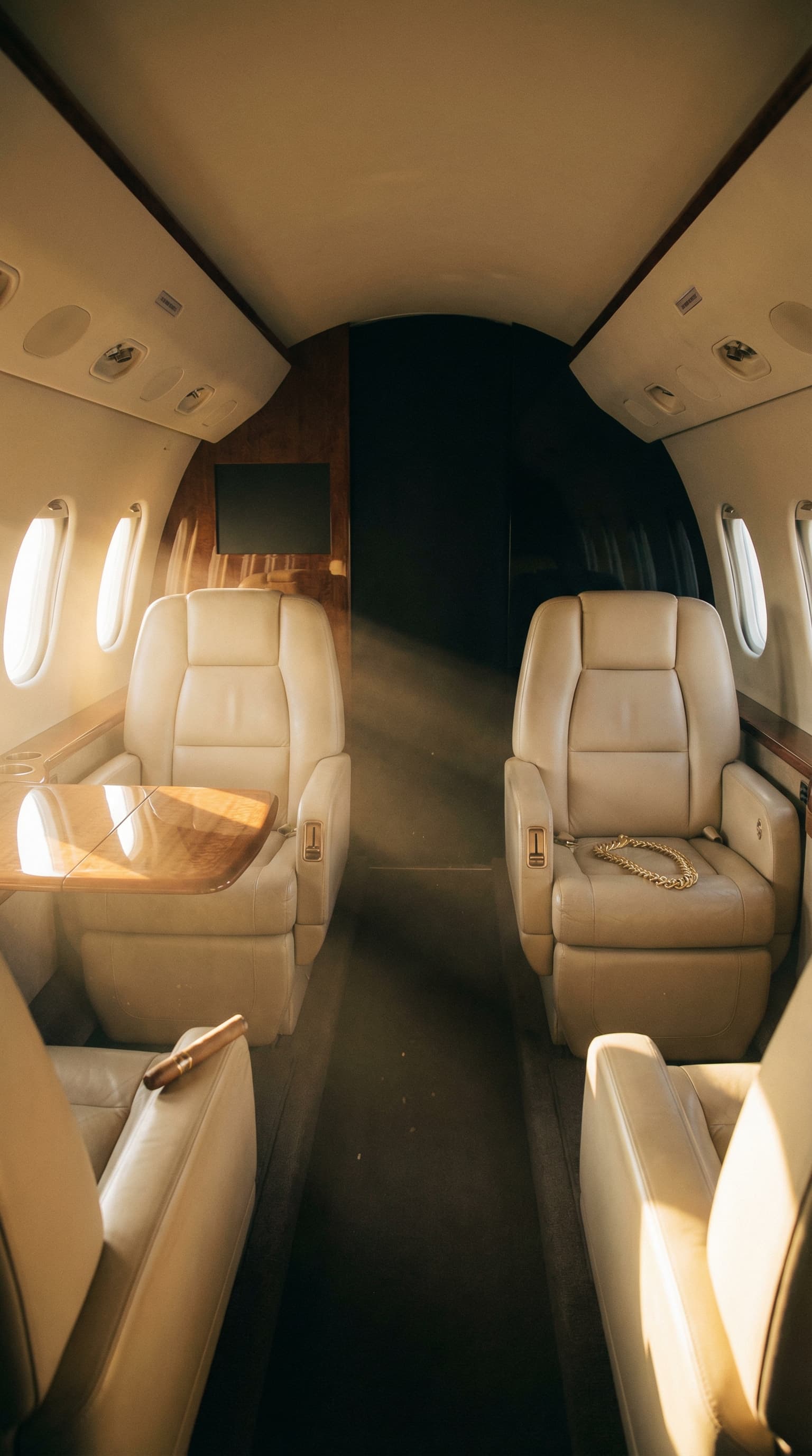 Private jet interior