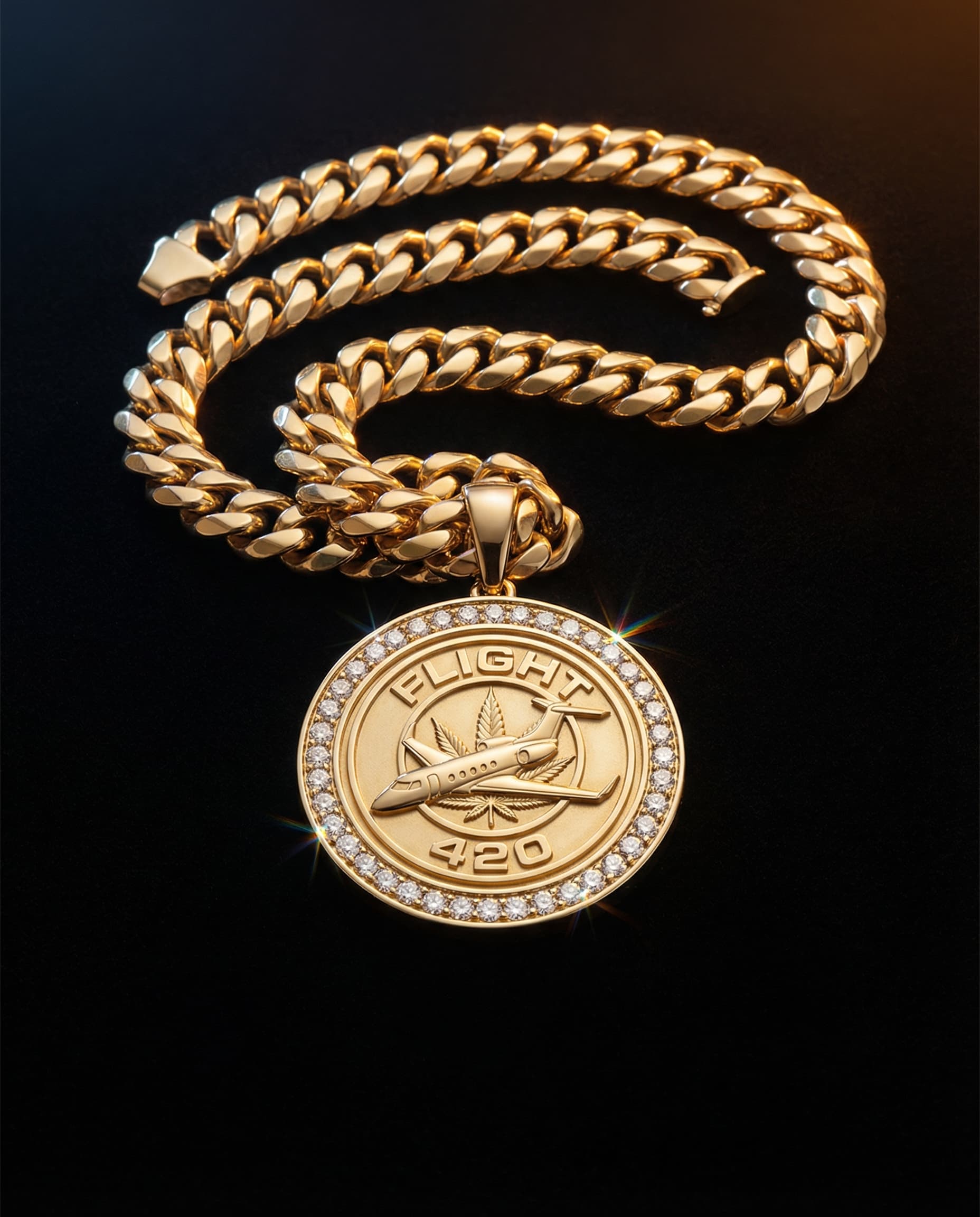 Solid Gold Pendant (Numbered)